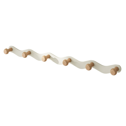 【Dropshipping】Hole-Free Wavy Wall Hook Clothes Rack for Bedroom Entrance Creative Wall Hooks Behind Door