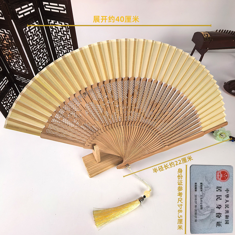 Ventilador antiguo ventilador plegable de verano chino chino cheongsam ventilador plegable de bambú artesanía ventilador pequeño ventilador de baile ventilador image 74