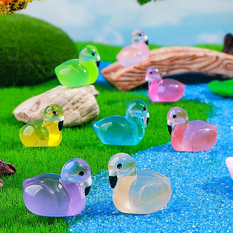 작은 플라밍고 검은 부리 야광 혼합