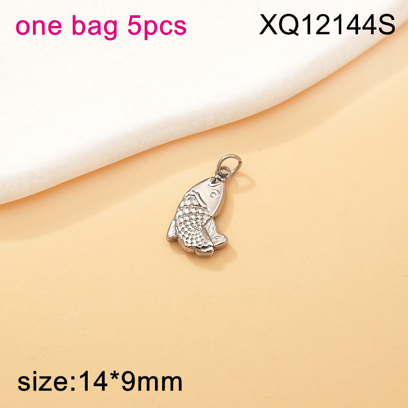 Accesorios de joyería de acero de titanio Serie de vida marina Concha Concha Estrella de mar Tortuga Collar de bricolaje Accesorios de pulsera colgante