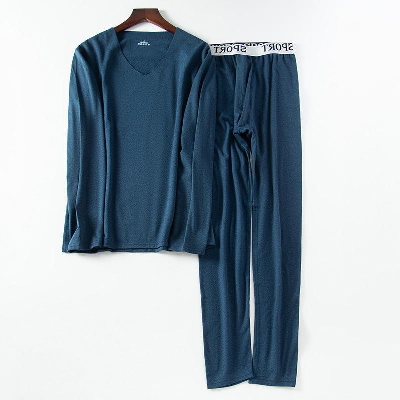 Foreign trade Men's thermal underwear Youth plus velvet slim-fit men's autumn clothes long pants XX0123