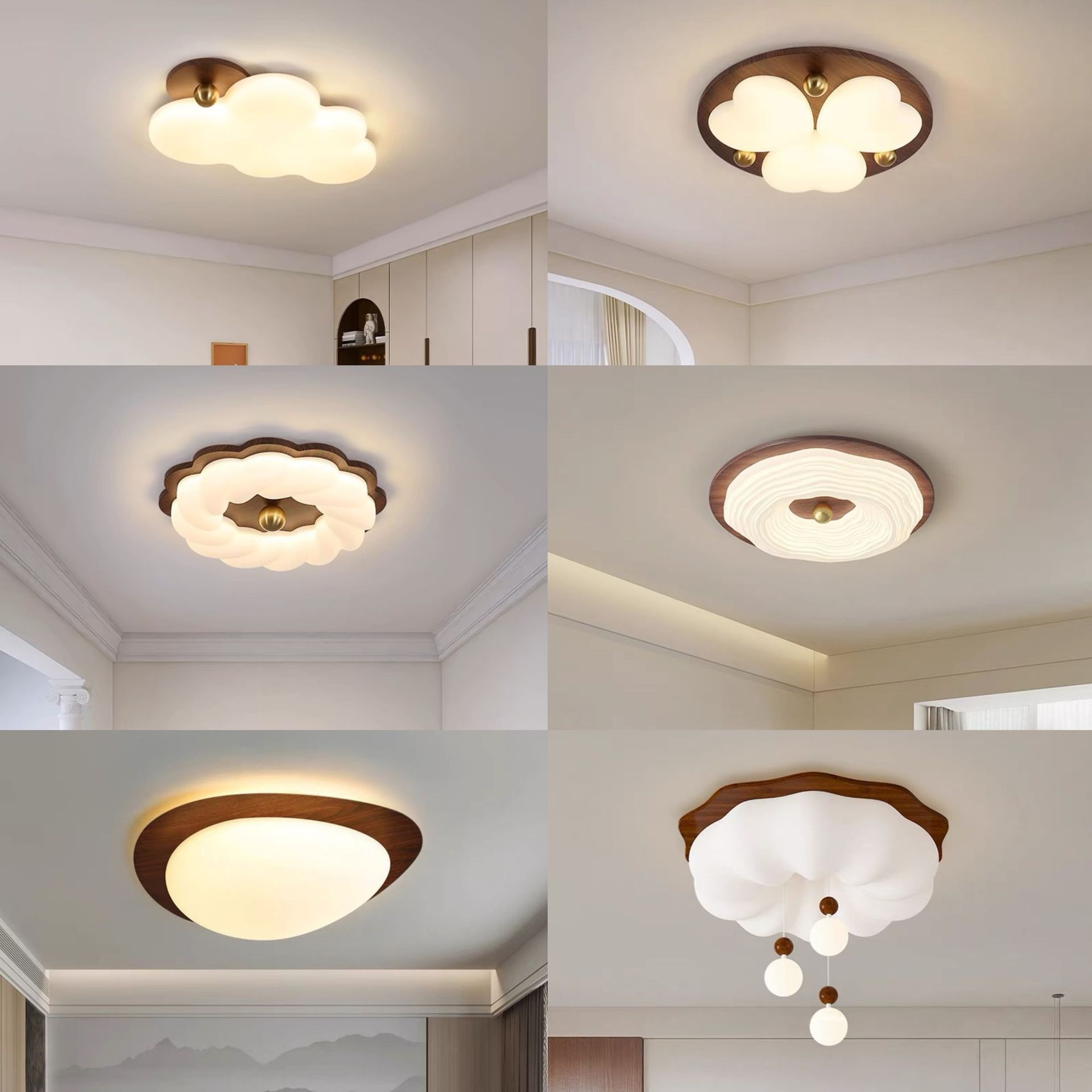 Medieval crema viento sala principal LED techo diseñador creativo simple lámpara de habitación madera lámpara de estudio dormitorio