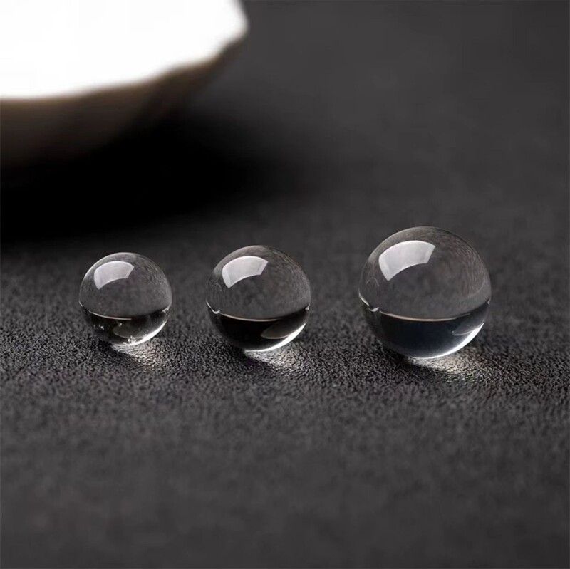 天然双A高品质白水晶无孔圆珠全净体单珠高冰透手工串珠DIY配件|undefined