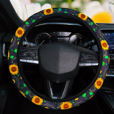 Cross-Border Dropshipping, Steering wheel cover - sunflower-grip-38cm