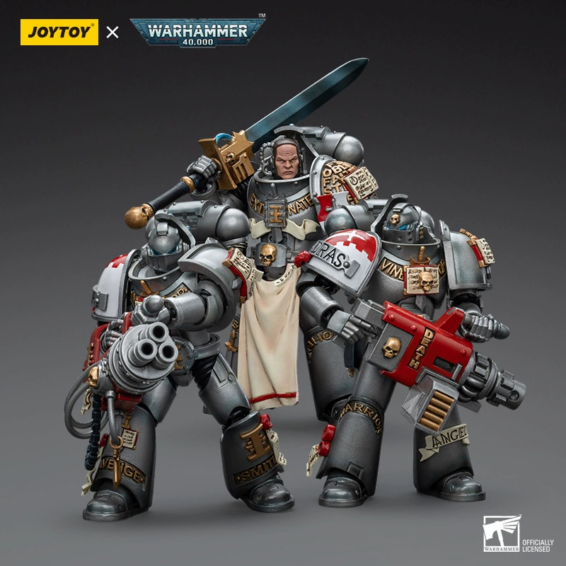Набор фигурок-актеров (Joytoy) Warhammer 40K Серые рыцари, масштаб 1:18, подвижная штурмовая и перехватная команда