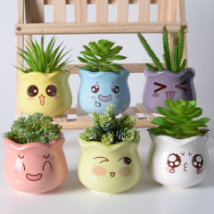 アマゾン多肉陶磁器植木鉢クロスボーダーアニメかわいいサボテン小盆室内ベランダデスクトップ植木鉢卸売り
