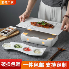 北京ダックの特製トレイ、温め機能付き、中華料理店、ホテル、業務用、皮付き肉の特製盛り合わせ