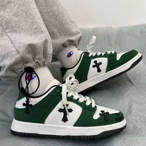 Ins trend cross thick-soled couple sneakers chic high-end versatile retro casual moral training shoes for men