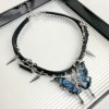 Butterfly leather necklace Z-1743