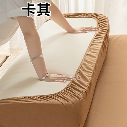 2025 nueva sábana de algodón cepillada otoño e invierno funda protectora de colchón Simmons engrosada nueva funda de cama individual con todo incluido