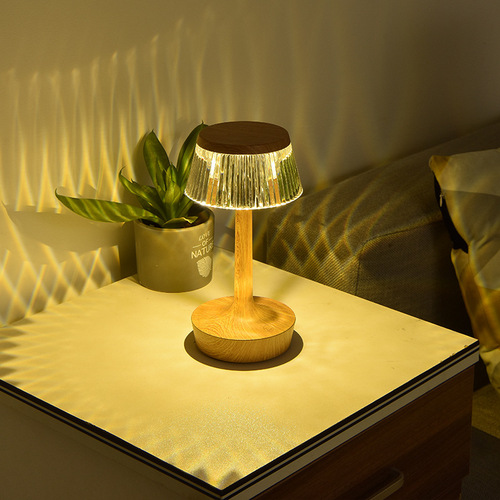 Italian Kartell crystal diamond LED acrylic charging project light ambiance lamp bedroom bedside night light