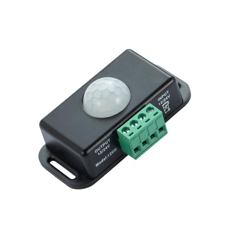 红外人体感应开关 12/24V衣柜橱柜led灯延迟可调红外感应开关