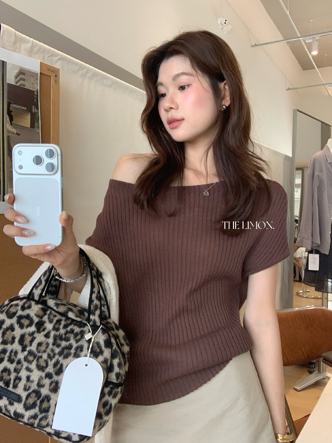 Áo thun nữ cổ tròn basic tay ngắn phong cách Hàn Quốc — Cà phê, màu đen, Bột củ sen, trắng ngà chi tiết 85