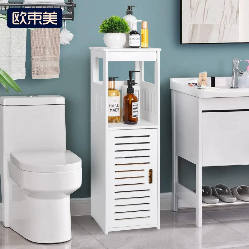 Шкафчик для ванной комнаты от пола до пола Водонепроницаемая стойка для ванной комнаты с выдвижным ящиком