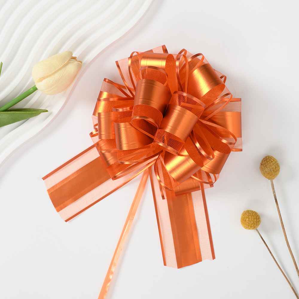 Comercio exterior transfronterizo 50 color metálico mate ajuste de nieve bola de flores regalo de Navidad embalaje de flores tiradas cinta de color