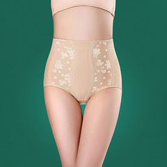 Fengwu charming pure cotton mid-waist tummy control pants, corset pants, hip lifting pants, body shaping pants, body shaping pants 3729