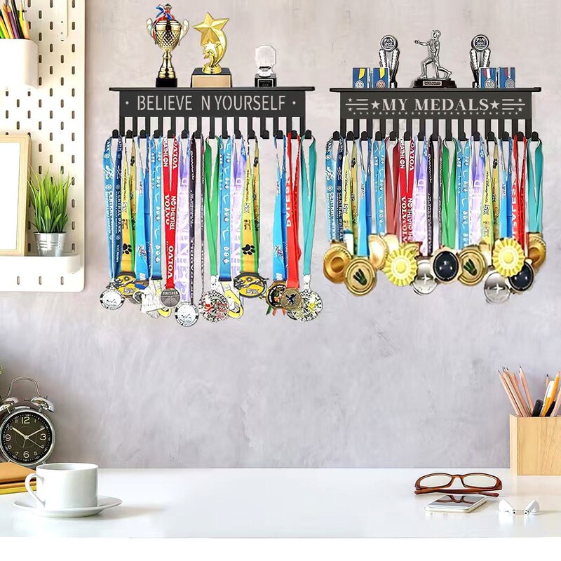 Cross-Border Amazon Best-Selling Metal One-Piece Medal Storage Display Rack Storage Key Hook