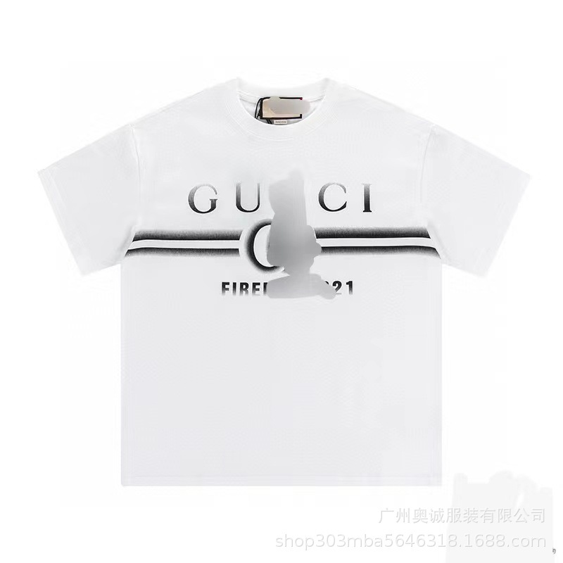 国境を越えた貿易 G ファミリー 24ss 高品質 240 グラム デイリー カジュアル ルーズ メンズ レディース カップル ラウンドネック 半袖 Tシャツ|undefined