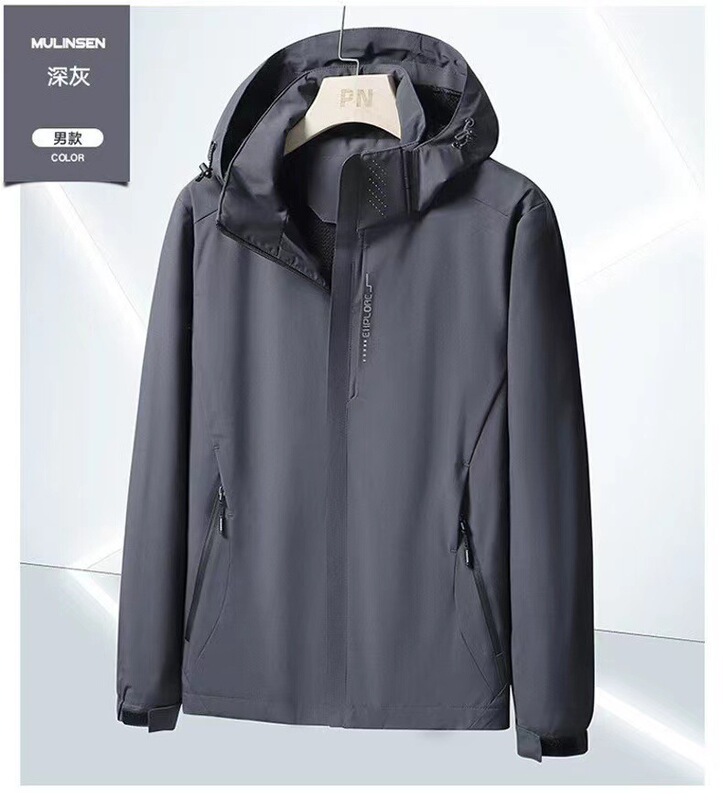 冲锋衣logo三合一可拆卸两件套户外防风防水工作服装刺绣跨境热销|undefined