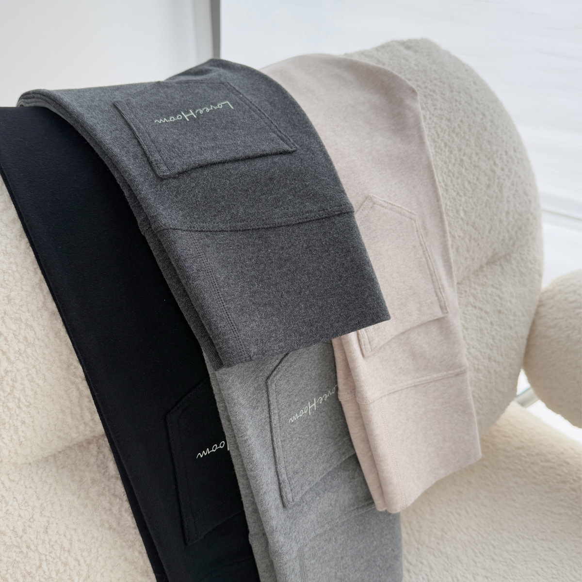 Cotton-Feel Pocket Leggings 2025 Autumn and Winter New Outerwear Women's Gray Fashion Versatile High-Waisted Slim-Fit Skinny Pants