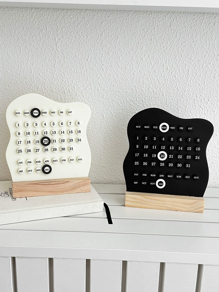 Модный настольный календарь с кольцевым переплетом, настольный орнамент, креативный персонализированный офисный календарь, вечный календарь, карточка даты