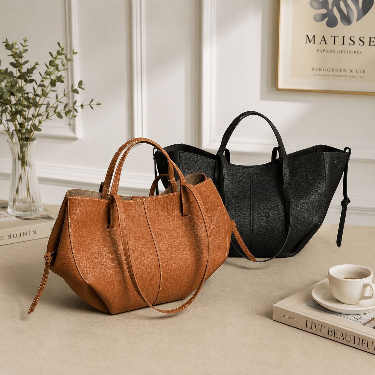Tote Bag 2026 New Style French Fashion Large-Capacity Genuine Leather Shoulder Bag Versatile Commuter Underarm Cowhide Handbag