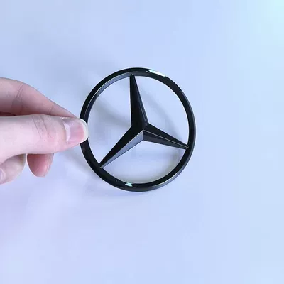 Car logo — car emblem modification, black - standard-15-21-c-class-rear-three-prong-mark-black-mark