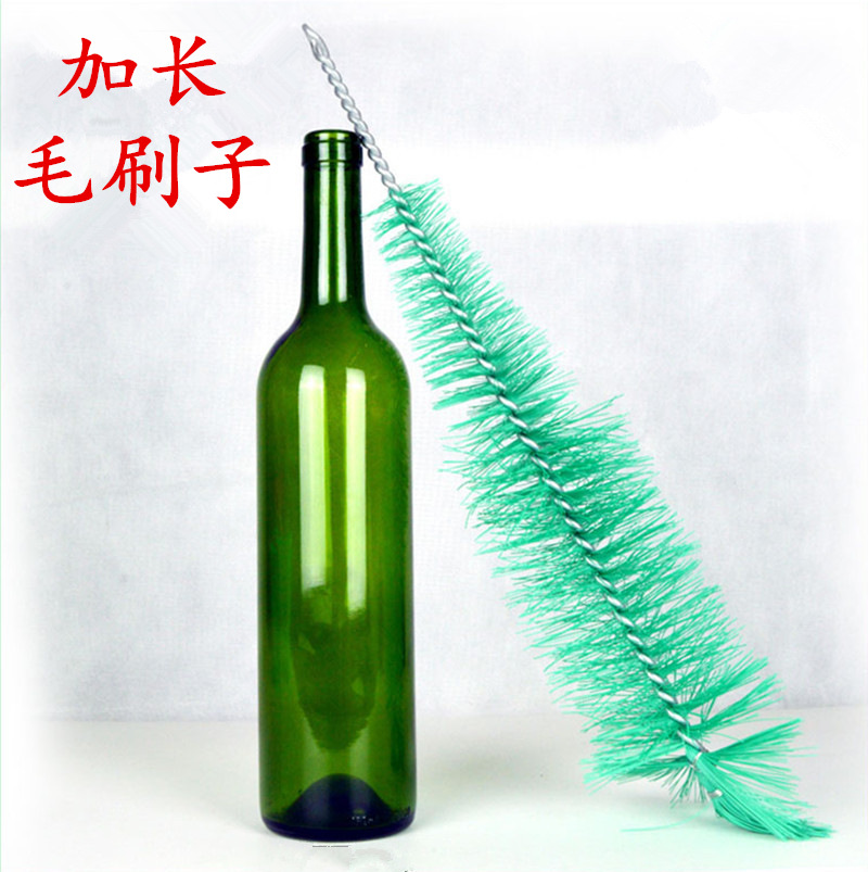 加长柄毛刷子 刷红葡萄酒瓶子啤酒瓶刷 结实绿色尼龙大号酒瓶刷