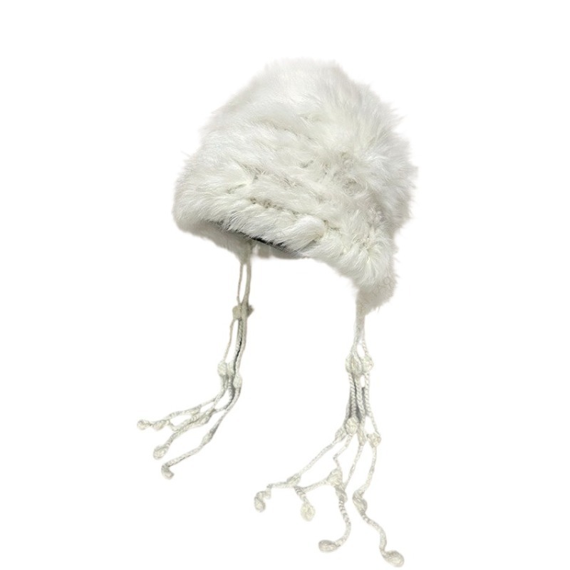 흰색 땋은 머리 풀오버