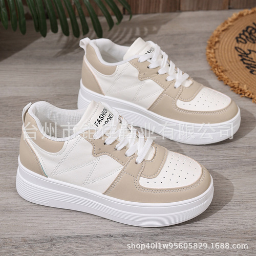 Spring small white shoes, new Korean style ins female students platform sole height-increasing sports skate shoes, casual small white shoes