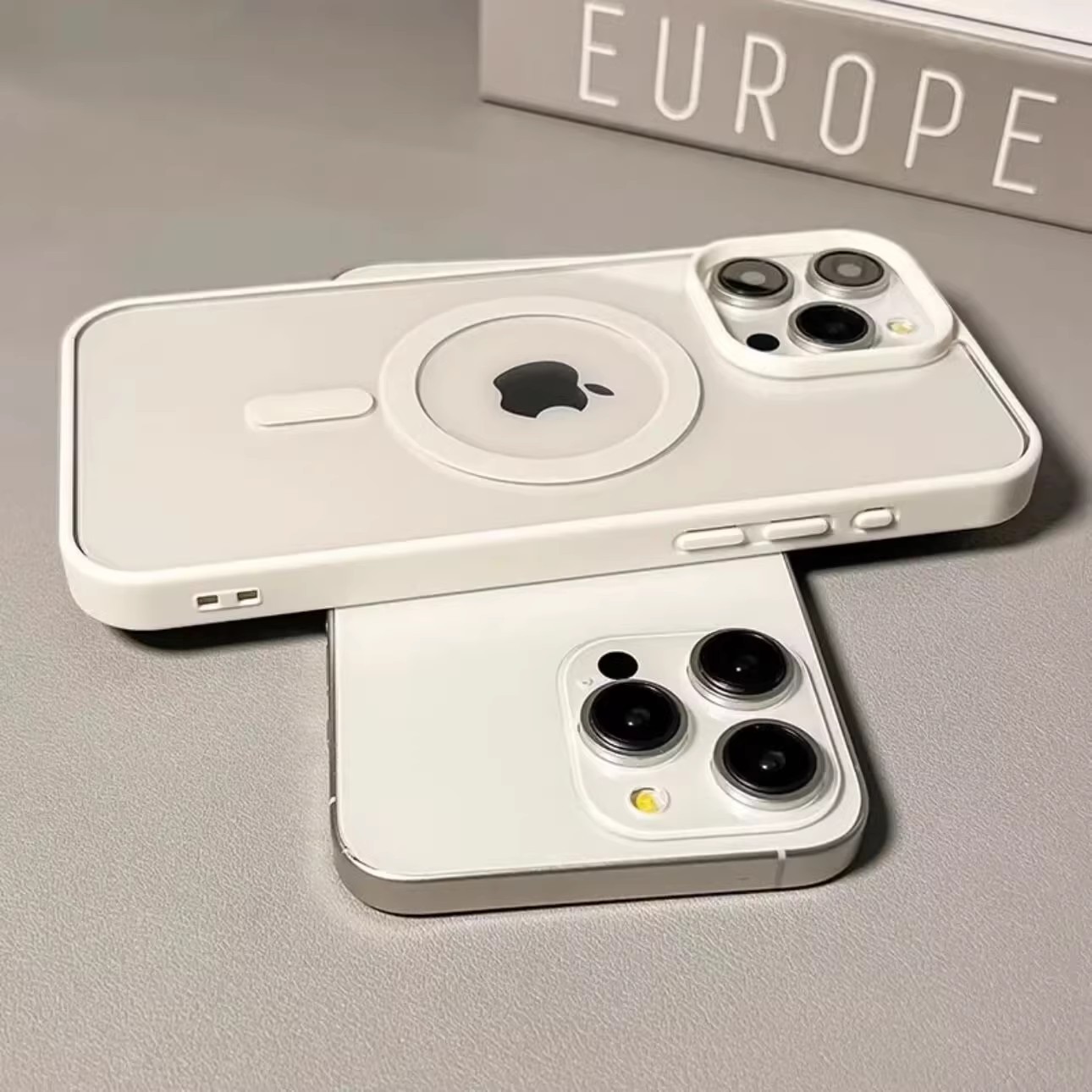 Suitable for Iphone17Promax Macaron Silicone Mobile Phone Case Apple 16 Transparent Magnetic Suction 15 All-Inclusive Protective Cover