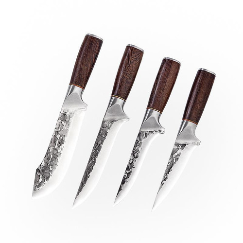 Forged hammer-pattern steel head butchering knife boning knife for slicing meat, skinning, slaughtering pigs and sheep, stainless carbon steel small pointed knife