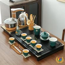 ✅茶盘茶具套装带烧水家用全自动整套功夫茶杯办公室一体茶台实木