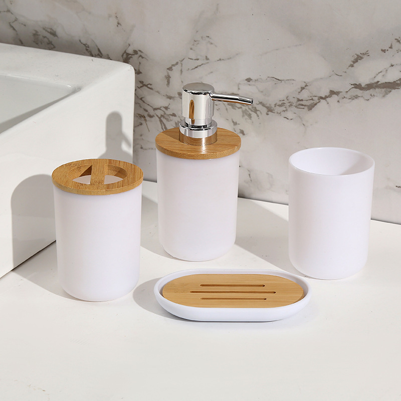 Baños sanitarios 6 conjuntos de hotel alojamiento residencial simple lujo conjunto de lavado baño basura taza de cepillo de dientes