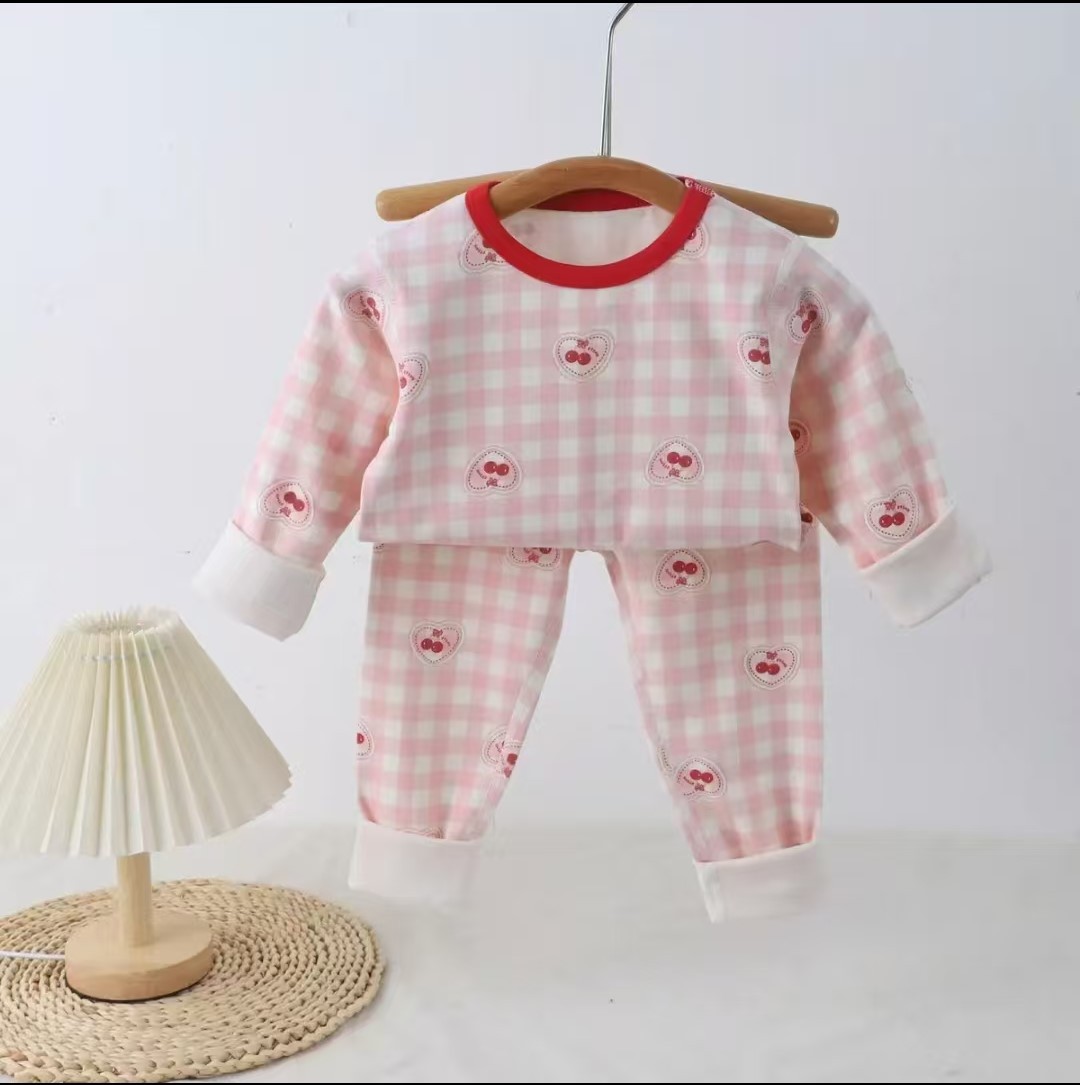 체크무늬 체리 신상