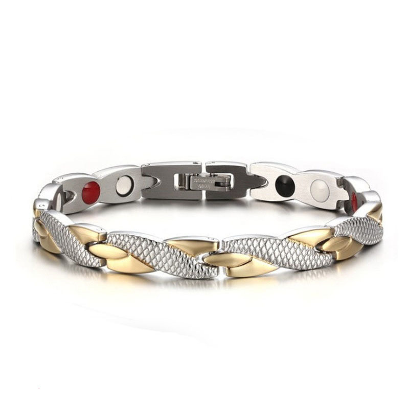 Cross-border Explosions Dragon Pattern Titanium Steel Bracelet High Sense Detachable Magnet Snake Pattern Bracelet Ring Men's and Women's Magnetic Therapy Bracelet
