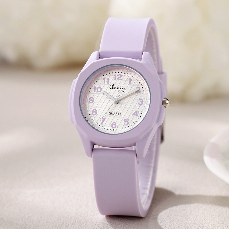 New Macaron Small Fresh Student Watch Girls Children Candy Color Junior Senior high school Primary School Watch Wholesale