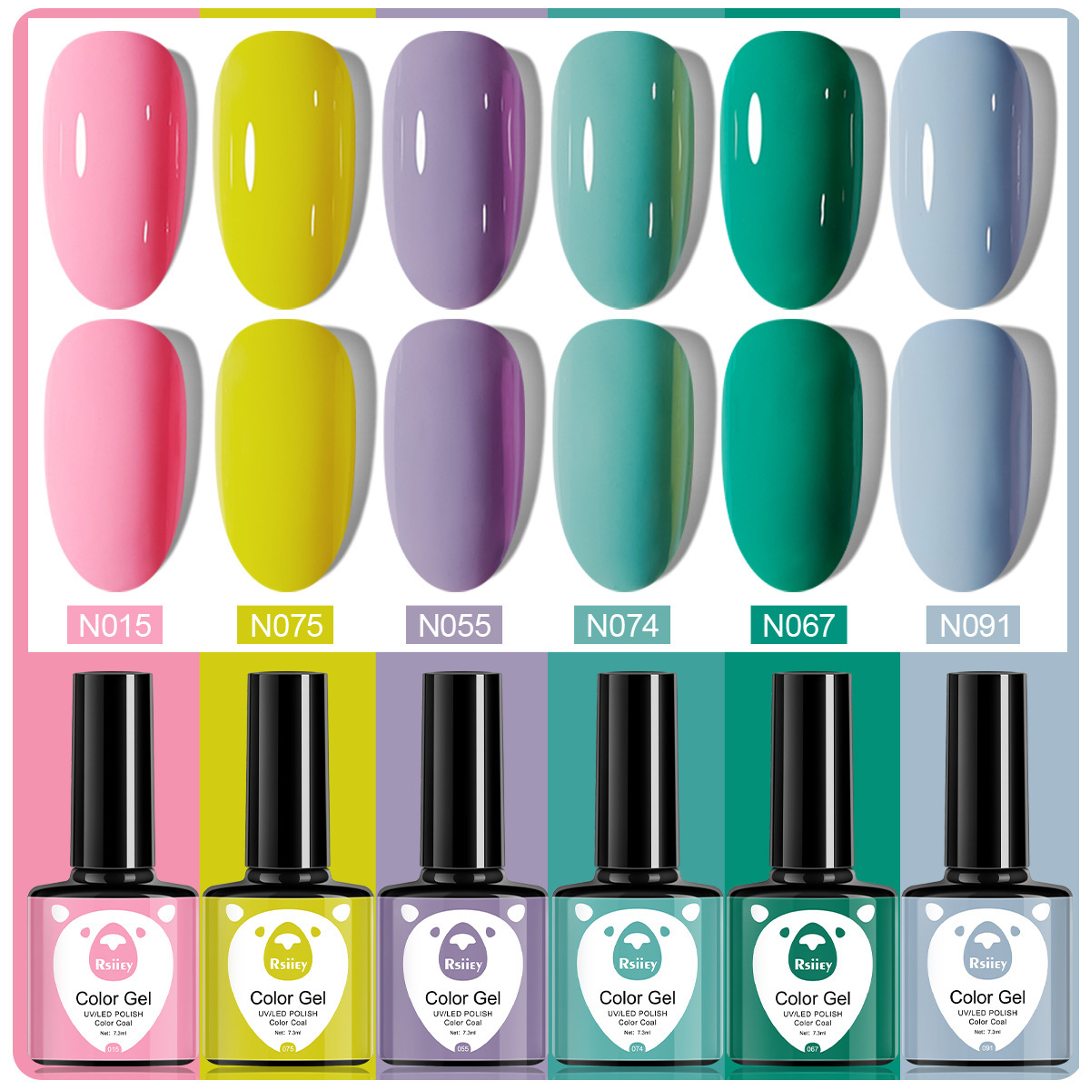 6 colores esmalte de uñas pegamento fototerapia embotellada color popular pintado brillante ojo de gato pegamento UV fototerapia pegamento esmalte de uñas traje de pegamento