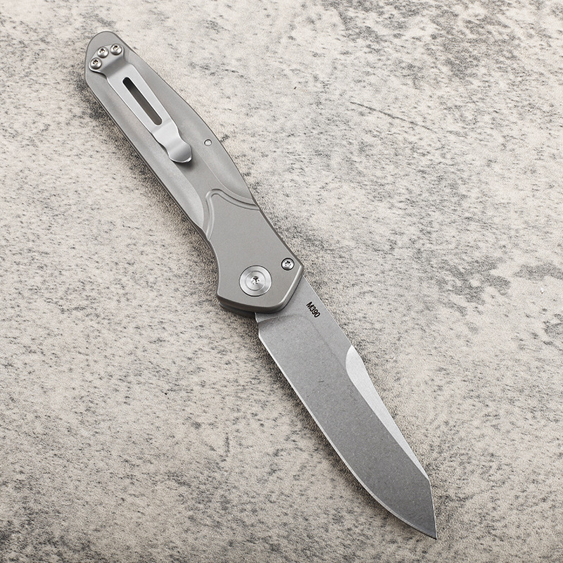 新しいスタイル 940 チタン合金ハンドル折りたたみ M390 鋼キャンプサバイバル釣りポケットコレクション EDC フルーツナイフツール|undefined