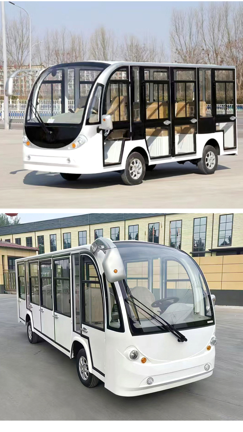 Tourist vehicles for scenic areas, shuttle vehicles for hotels and commercial buildings, sales office tour reception vehicles, enclosed electric sightseeing vehicles