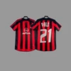 2003-04AC home red and black stripes + printed No. 21