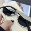 Metal retro advanced fashionable trend sunglasses hip-hop style, cat's eye, high-quality style, Korean style