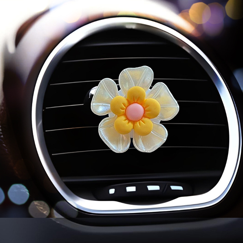 Aire acondicionado de coche, clip de salida de aire, decoración de aromaterapia, decoración de coche, desodorante de coche, perfume, flores frescas creativas