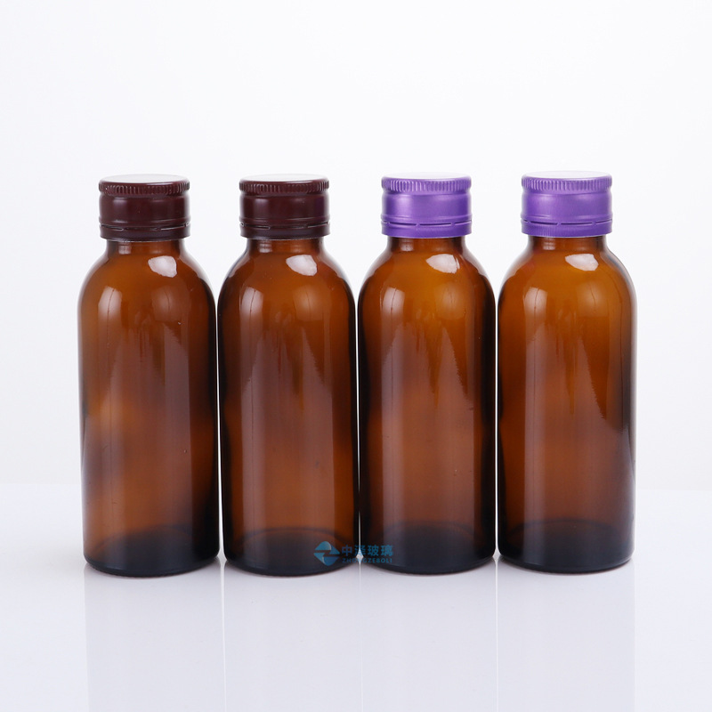 メーカー茶色の遮光経口液体ボトル 100 ミリリットル茶色のガラスボトル小さな飲料ボトルタンパク質ペプチド酵素シール|undefined