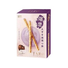 台湾进口盛香珍爆浆大甲芋头脆心酥135g夹心蛋卷脆卷休闲零食批发