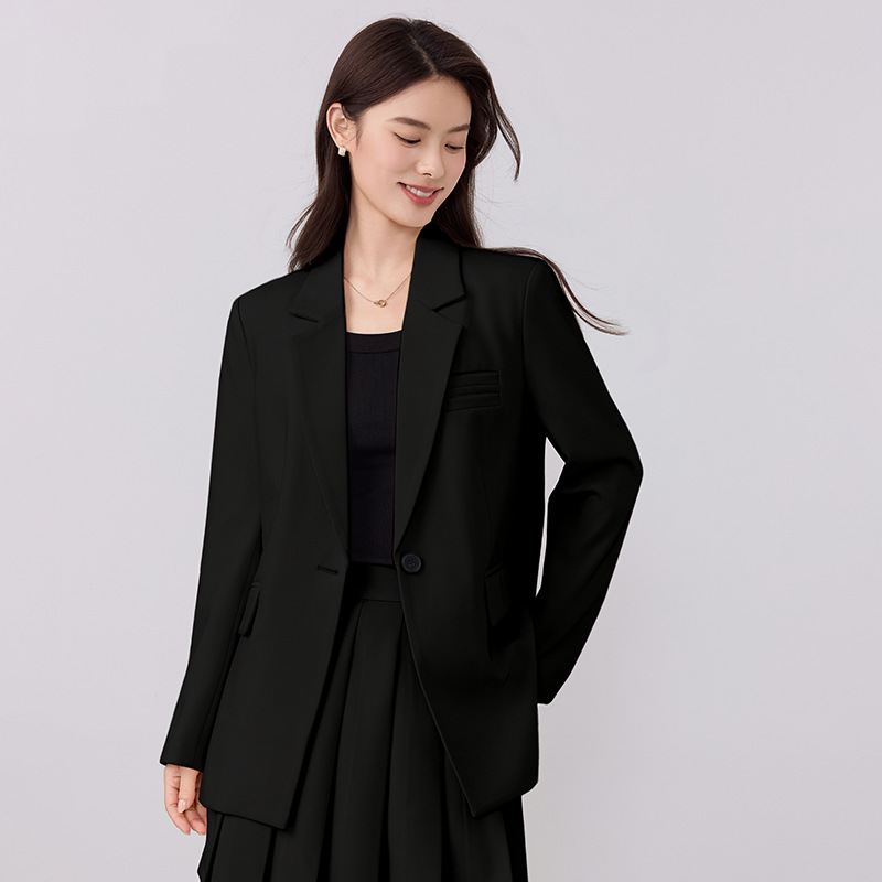 灰色西装套装女2025新款春秋气质高级感职业装正装工作服西服外套|undefined