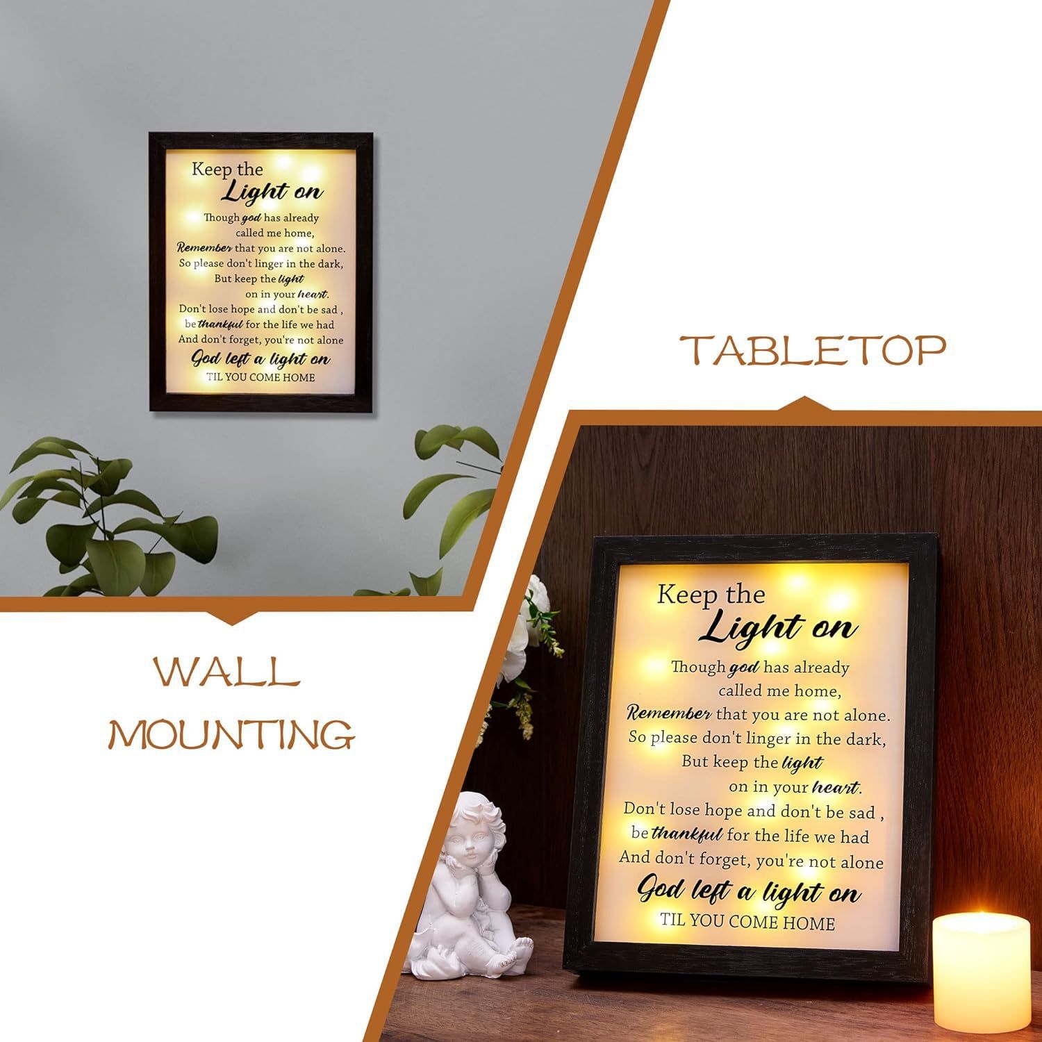 Decoración de escritorio creativa marco de fotos luminoso con Marco de imagen ligero decoración de luz de noche MARCO DE REGALO brillante