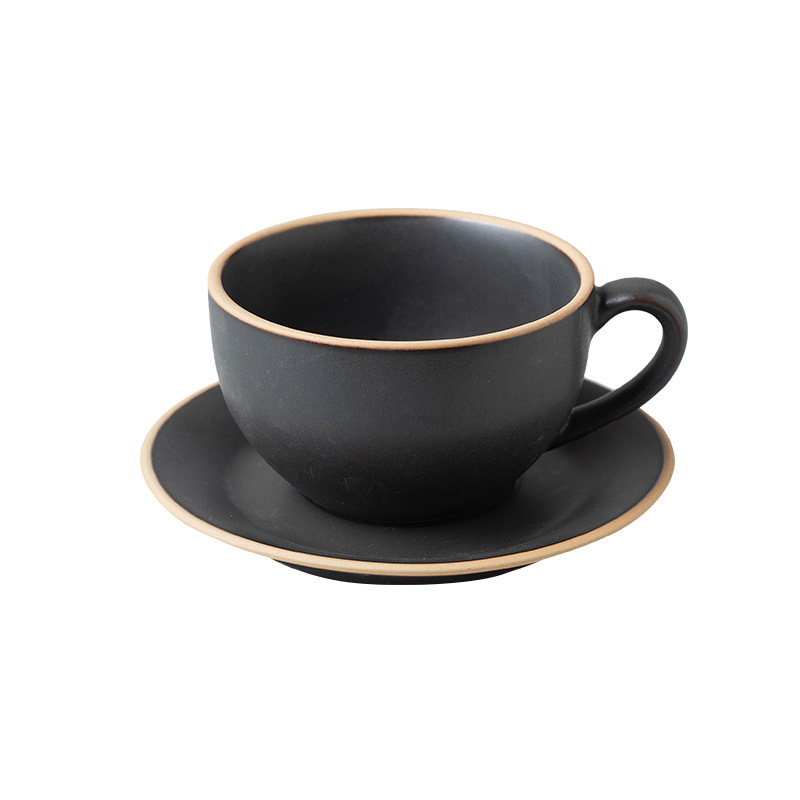 Ins simple cerámica vintage taza set de taza de oficina creativo té de la tarde cerámica taza de café platos