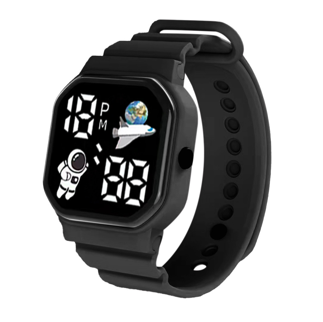 Ventas transfronterizas A2 astronauta tierra reloj LED reloj de pulso reloj electrónico de deportes digitales estudiantes reloj electrónico de botón