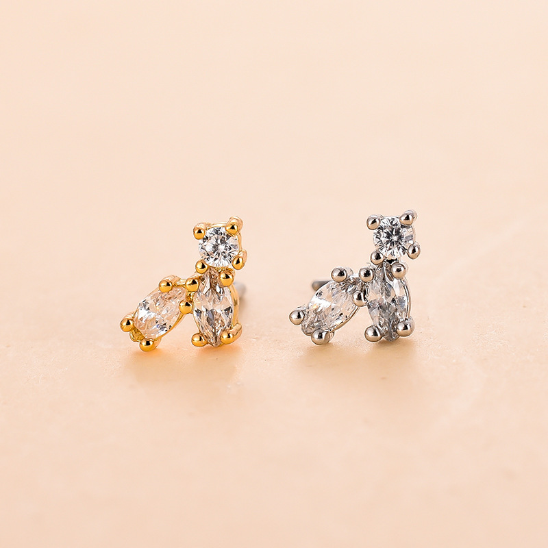 Fashion Star Metal Plating Zircon Nose Studs 1 Piece display picture 8